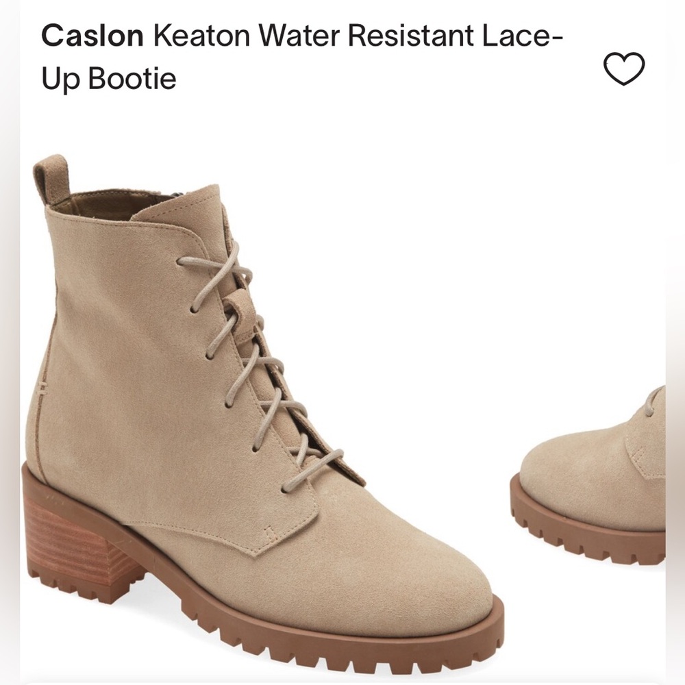 Caslon Keaton beige water resistant boots
